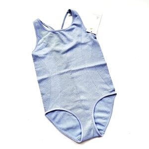 New 6x Periwinkle Light Blue Leotard Criss Cross Racerback NWT